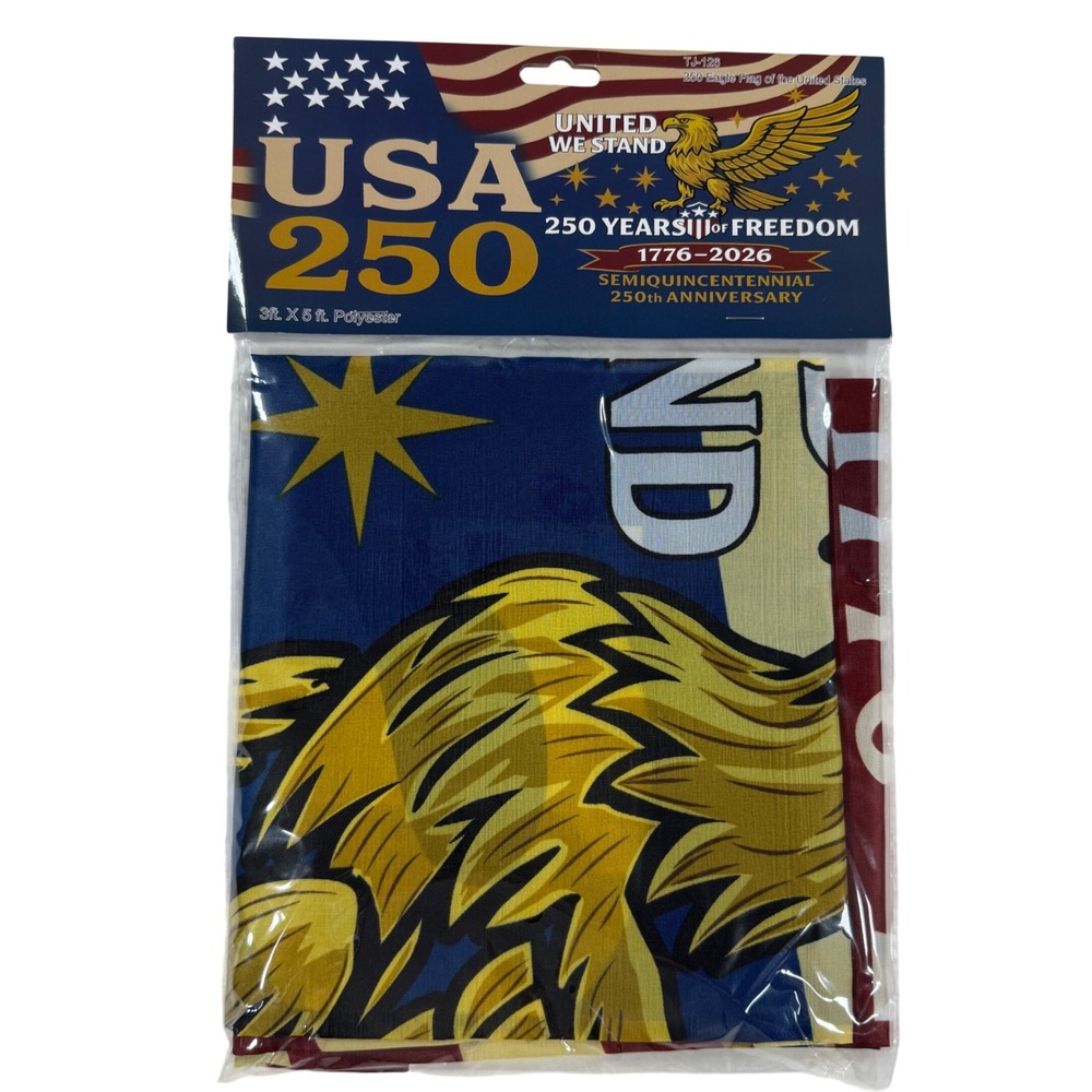 USA 250 Semiquincentennial Flag 3x5 ft Polyester 250th Anniversary 1776-2026